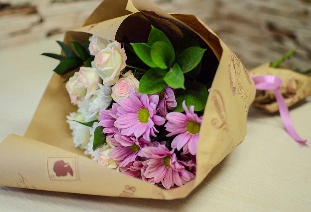 Букет цветов из: Розы и Хризантемы в Добруни