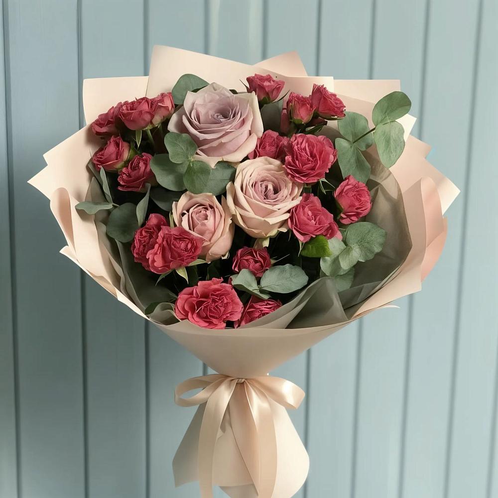 Букет цветов из: Гвоздики и Розы в Добруни