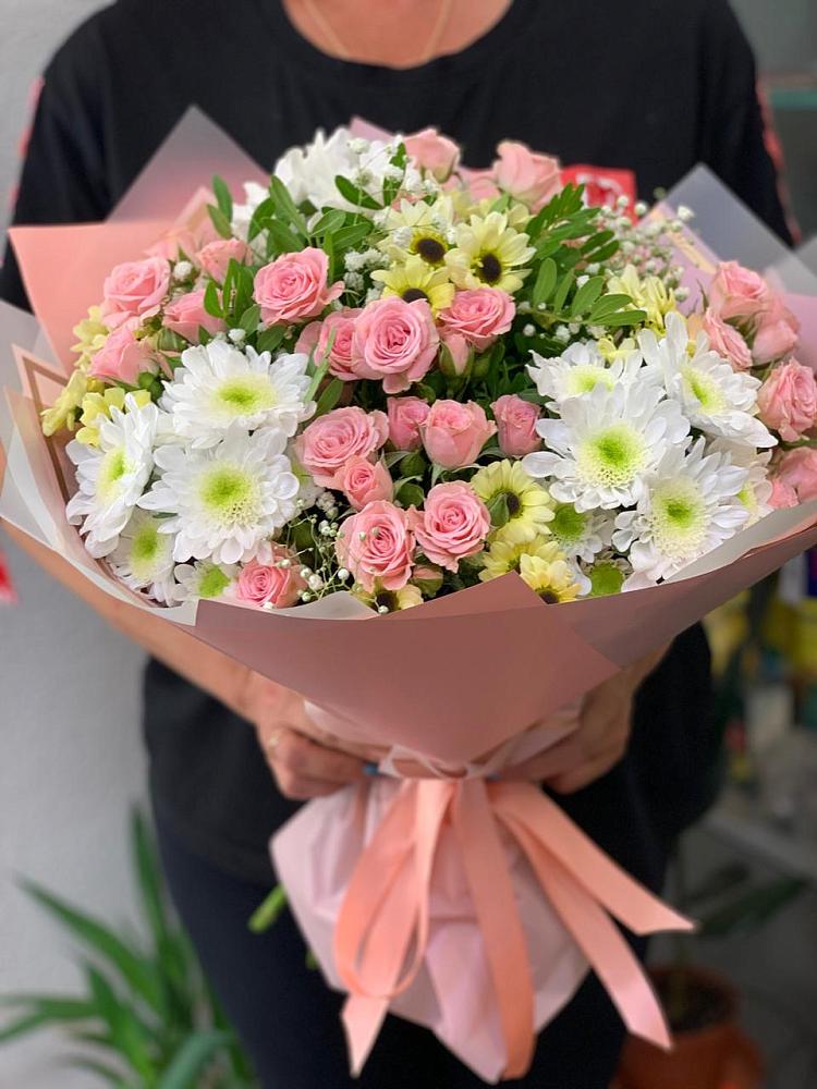 Букет цветов из: Розы и Хризантемы в Добруни