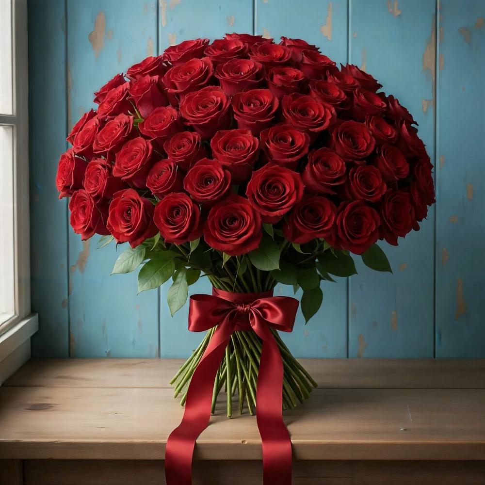 Букет Красные розы Блэк Меджик в Добруни