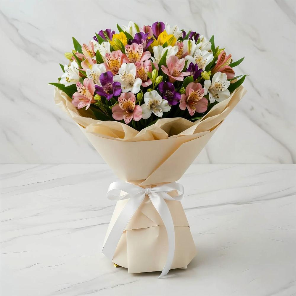 Букет цветов из: Альстромерии в Добруни