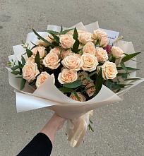 Букет Кремовые розы Латте в Добруни
