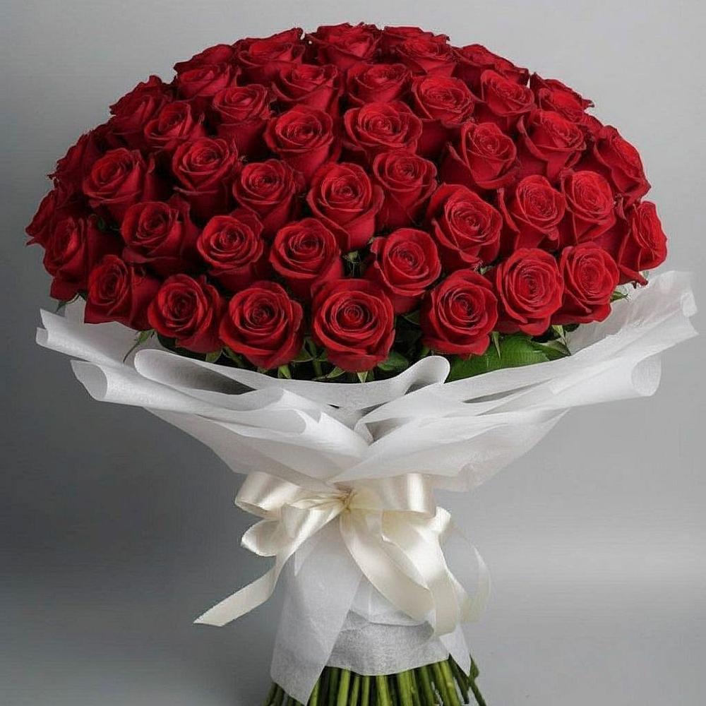 Букет 101 Красная роза Блэк Мэджик в Добруни