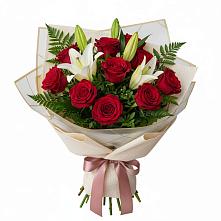 Букет цветов из:  Лилии и Розы в Добруни