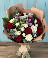 Букет цветов из:  Розы и Альстромерии в Добруни