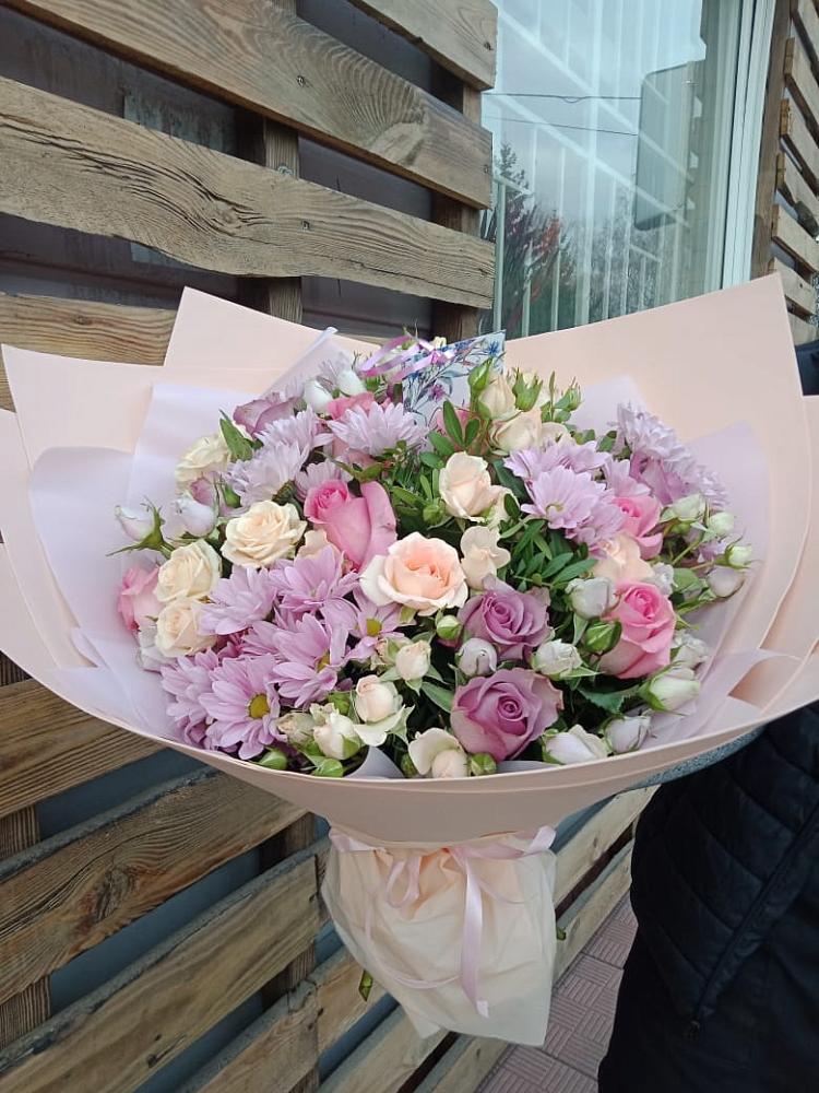 Букет цветов из: Розы и Хризантемы в Добруни