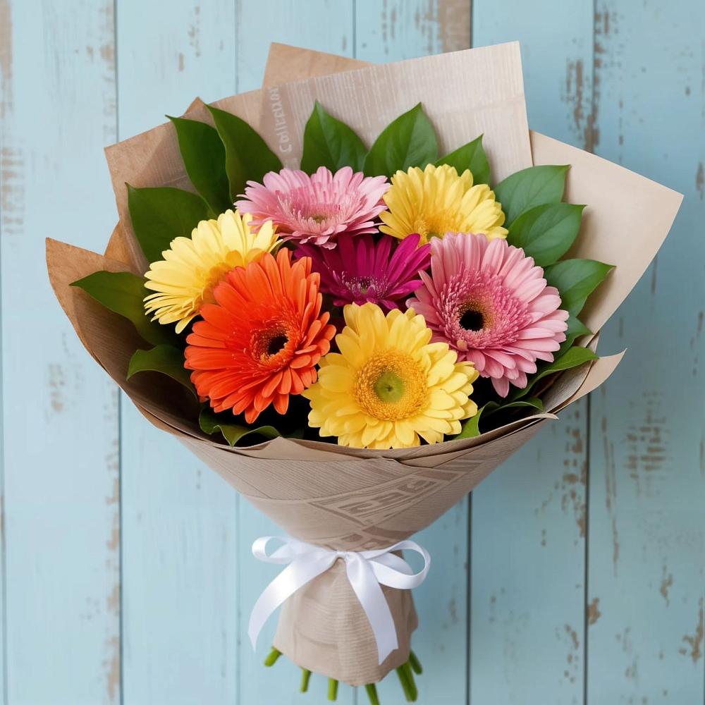 Букет цветов из: Герберы в Добруни