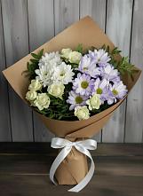 Букет цветов из:  Хризантемы и Розы в Добруни