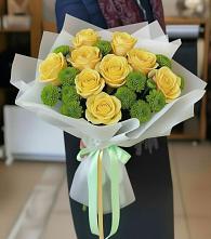 Букет цветов из:  Хризантемы и Розы в Добруни