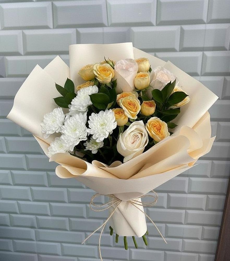 Букет цветов из: Розы и Хризантемы в Добруни