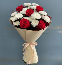 Букет цветов из:  Розы и Хризантемы в Добруни