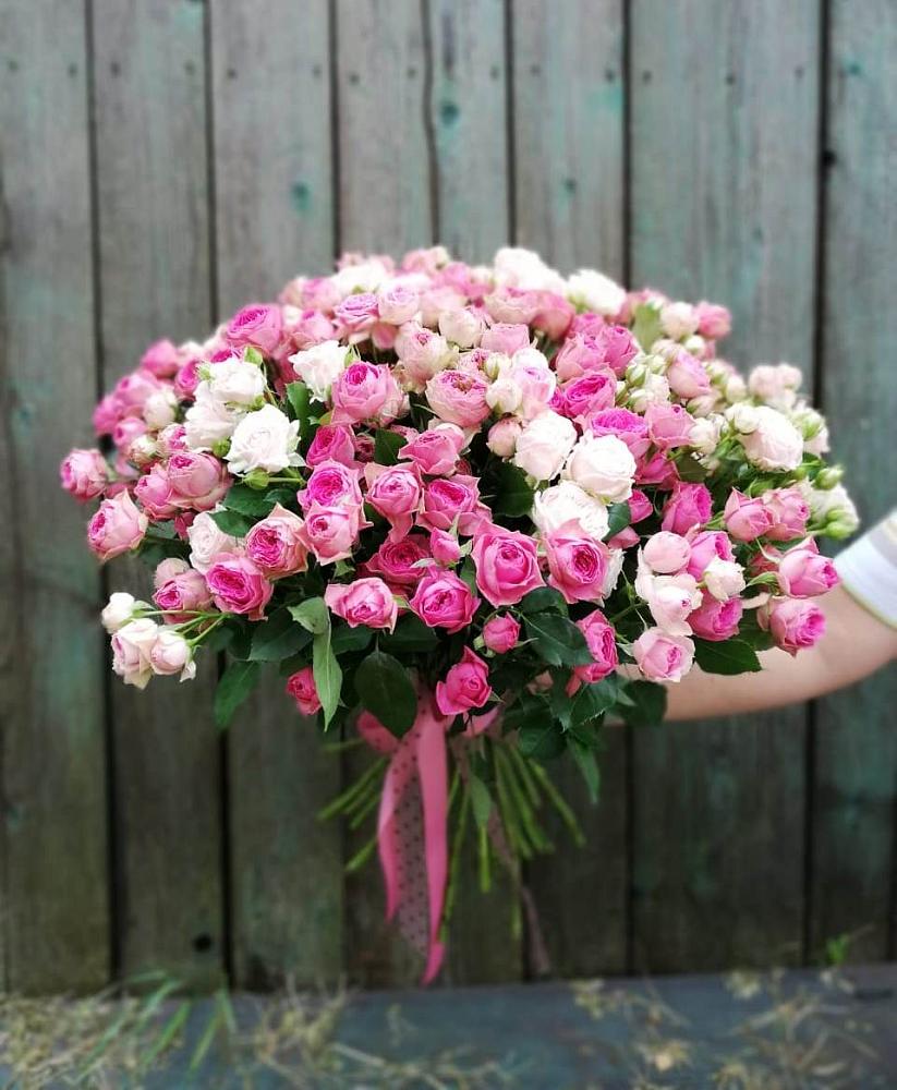 Букет Розовые кустовые розы Натали и Лав Лидия в Добруни