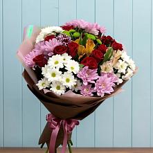 Букет цветов из:  Розы, Хризантемы и Альстромерии в Добруни