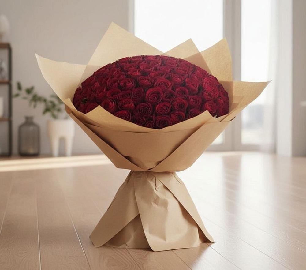 Букет 101 Красная роза в Добруни