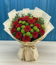 Букет цветов из:  Розы и Хризантемы в Добруни