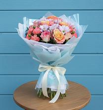 Букет цветов из:  Хризантемы и Розы в Добруни