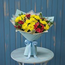 Букет цветов из:  Альстромерии и Хризантемы в Добруни