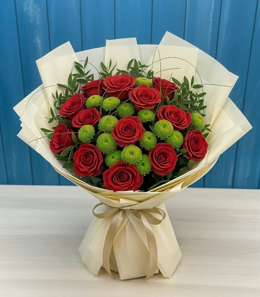 Букет цветов из: Розы и Хризантемы в Добруни