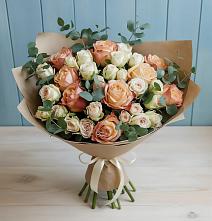 Букет цветов из:  Альстромерии и Розы в Добруни