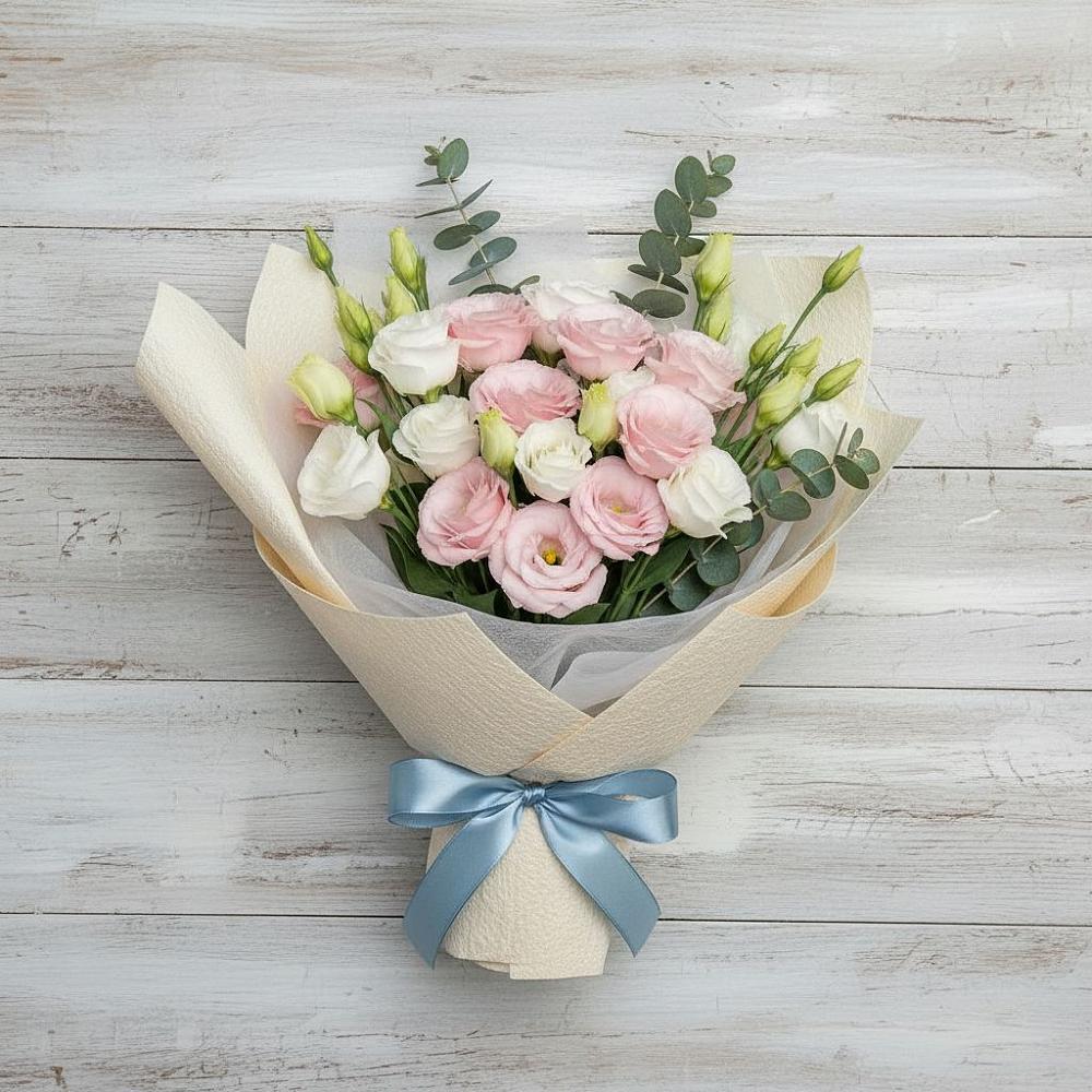 Букет цветов из: Лизиантусы в Добруни